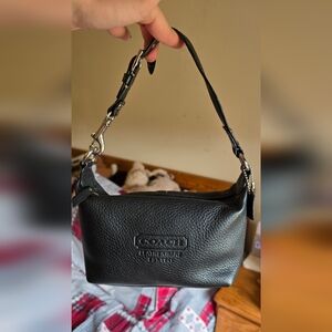 Coach Vintage Y2K Black Leather Baguette Bag